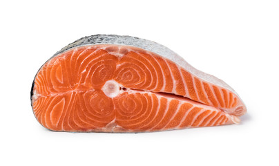 Slice of red fish salmon