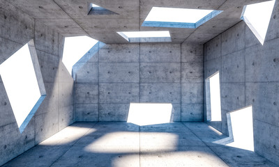 3d concrete room