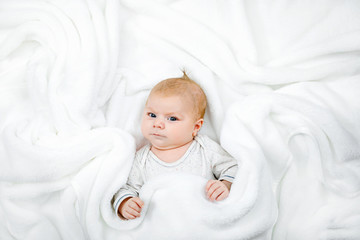 Portrait of cute adorable newborn baby child