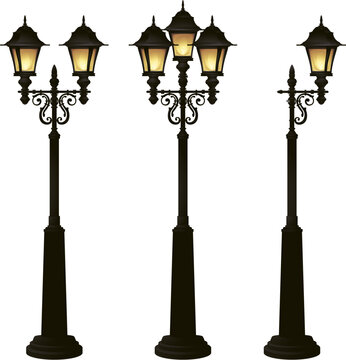 street lamps collection,lantern set