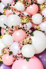Photo of set from balls and flowers