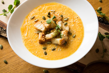 Fresh pumkin soup