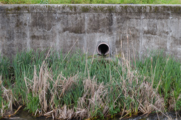 drainpipe in the city channel