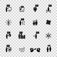 business training icon set