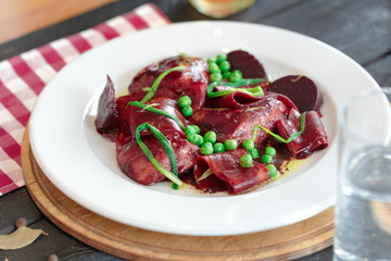 Vegetarian salad made of beet