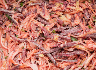 Cabbage salad on a white background