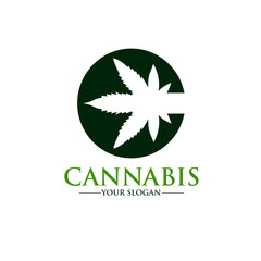 Fototapeta na wymiar cannabis health logo
