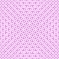 Pink quatrefoil lattice pattern.