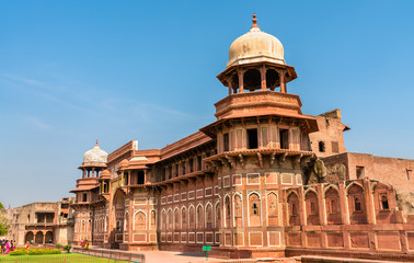 Obraz premium Jahangir Palace at Agra Fort. UNESCO world heritage site in India