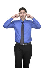 Portrait of asian businessman thinking something