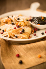 Homemade breakfast with berries