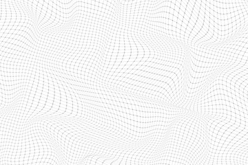 Abstract digital landscape with particles dots and lines. Big Data visualization. Wireframe landscape background. Futuristic vector illustration. Sci-Fi background.