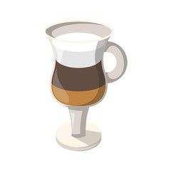 Vector cartoon coffee cocktail icon