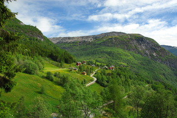 Fototapeta na wymiar Norway. The Stalheim Gorge