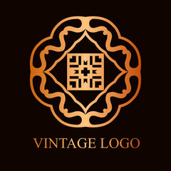 Vintage ornamental logo