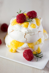 Elegant pavlova cake