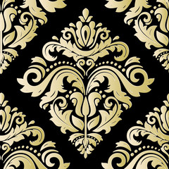 Orient vector classic pattern. Seamless abstract background with vintage elements. Orient background. Golden ornament for wallpaper and packaging