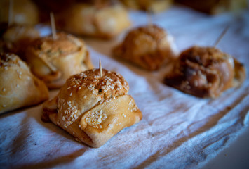 Homemade easter cheese pies , flaounes