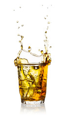 Splash in a glass of whiskey