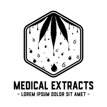 Medical extracts logo. Vector and illustration.