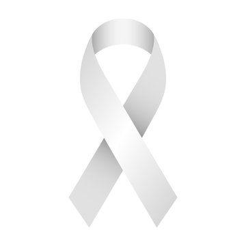 Gray and silver support ribbon for awareness campaigns and charity like world parkingson day.
