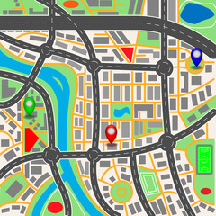 City  map.Vektor illustration.