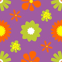Fototapeta na wymiar Spring flowers seamless pattern Small floral illustration and vector pattern fabric flower pattern