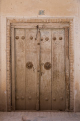 Naklejka premium A Door in Boshrouyeh, Khorasan, Iran