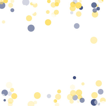 Golden, Blue Confetti Transparent Dots.