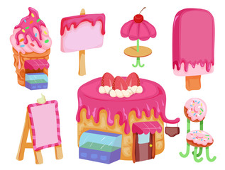 Sweet Shop Elements Illustration