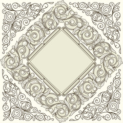 Vintage decorative ornate blank
