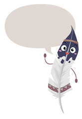 Mascot Native American Feather Illustration