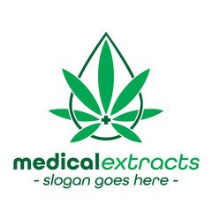 Medical extracts logo.Vector and illustrations. 