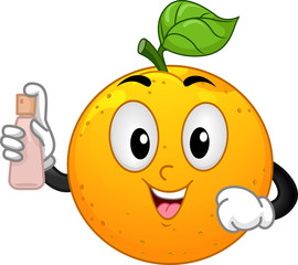 Mascot Orange Extract Illustration