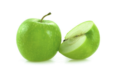 Green apple isolated on white background