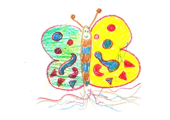 Kinderzeichnung Schmetterling © Calissi