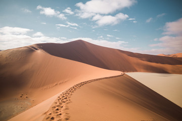 View of sand dunes in Sossusvlei desert