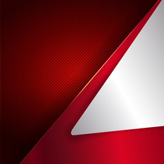 Dark red design with white frame.