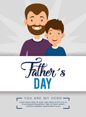 best father with son characters vector illustration design