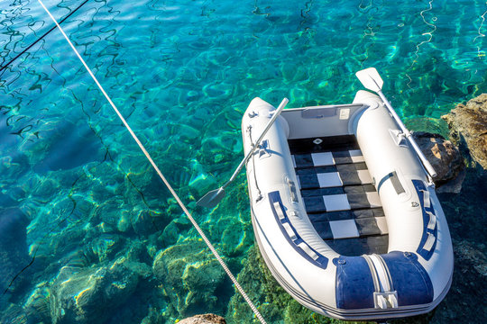 Dinghy in the Mediterranean Sea
