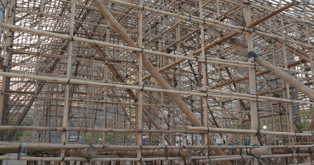 Chinese opera performance Bamboo scaffold
