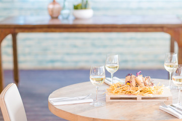 Plateau de foie gras au restaurant