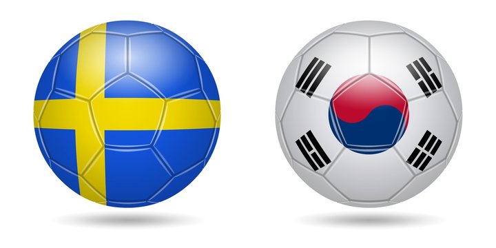 Football. 2018. Sweden, South Korea 