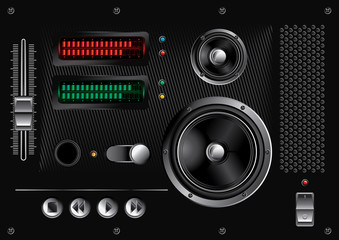 Fototapeta premium Audio interface design elements