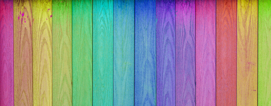 Colorful Wood Background. Painted wall texture.