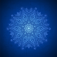 Mandala background and Islamic art. Arabic ornamental card. Ramadan theme. Vector illustration. EPS 10.