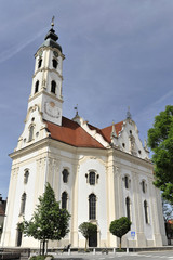 Fototapeta na wymiar Wallfahrtskirche St. Peter und Paul, erbaut von den Brüdern Zimmermann 1728 - 1731, Steinhausen, Baden-Württemberg, Deutschland, Europa