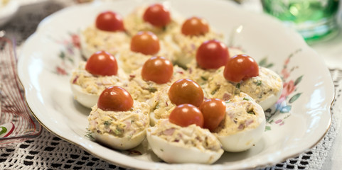 easter traditional polish dishes. Easter table setting decoration 