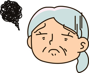 Veteran female officer Face,disappointed