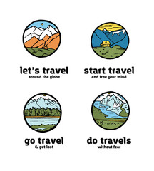 Traveling logo set